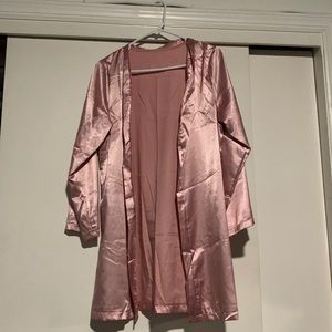Pink Satin Robe
